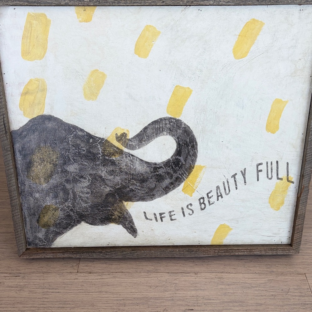 Life Is Beauty Full Elephant Wall Art - Sugarboo & Co - Fine Quality Art